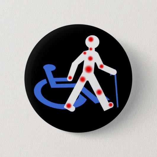 Schlüsselanhänger Unsichtbare Behinderung Button (Vorderseite)