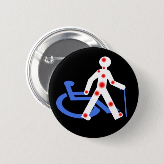 Schlüsselanhänger Unsichtbare Behinderung Button (Vorne & Hinten)