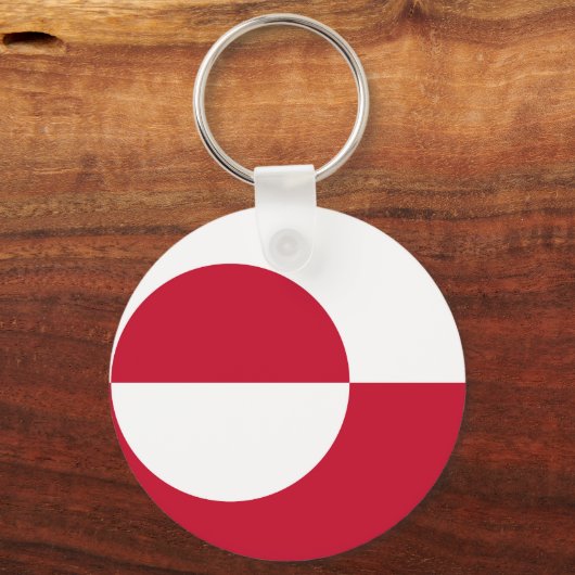 Schlüsselanhänger unter der Flagge Grönlands (Rückseite)