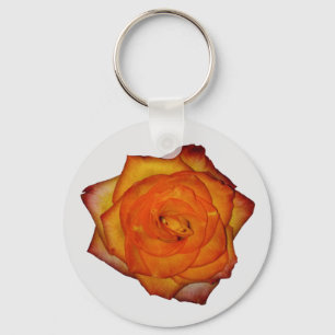 Schlüsselanhänger verbrannte orangefarbene Rose