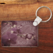 Schlüsselanhänger vintage floral (Vorderseite)