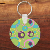Schlüsselanhänger von Funky Green Circles (Vorderseite)