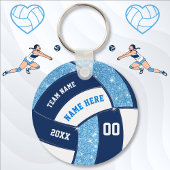 Schlüsselanhänger von Navy und Light Blue und Whit