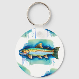 Schlüsselanhänger - Wasserfarbenserie: Forellen/La