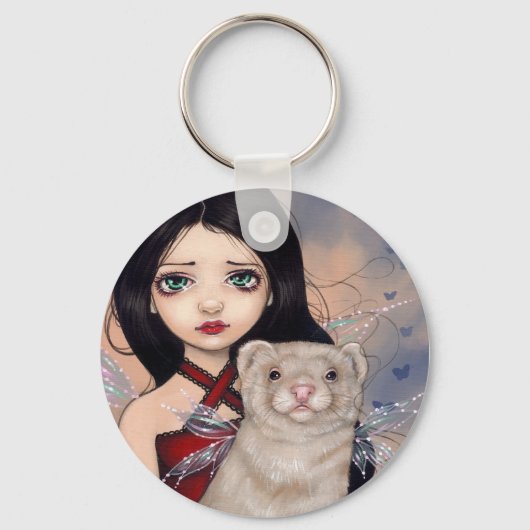 Schlüsselanhänger "Winged Ferret" (Vorderseite)