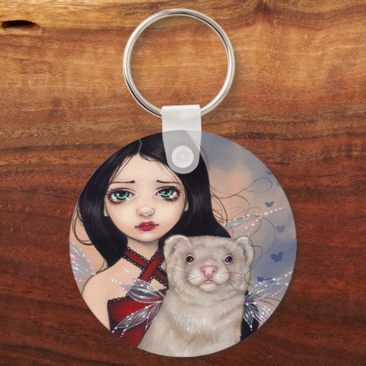 Schlüsselanhänger "Winged Ferret" (Vorderseite)