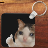 Schlüsselanhänger wirft Ok Cat Meme auf (Rückseite)