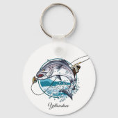 Schlüsselanhänger-Yellowstone-Fischerei Schlüsselanhänger (Vorderseite)
