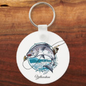 Schlüsselanhänger-Yellowstone-Fischerei Schlüsselanhänger (Vorderseite)