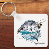 Schlüsselanhänger-Yellowstone-Fischerei Schlüsselanhänger (Vorderseite)
