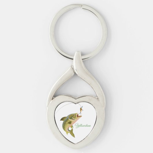 Schlüsselanhänger-Yellowstone-Fischerei Schlüsselanhänger (Vorderseite)