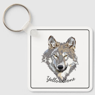 Schlüsselanhänger-Yellowstone-Wolf Schlüsselanhänger