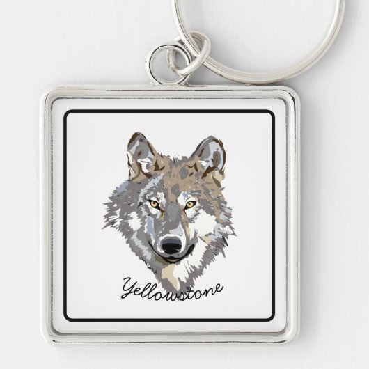 Schlüsselanhänger-Yellowstone-Wolf Schlüsselanhänger (Vorne)