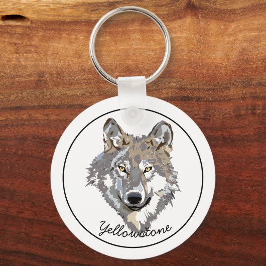 Schlüsselanhänger-Yellowstone-Wolf Schlüsselanhänger (Vorderseite)