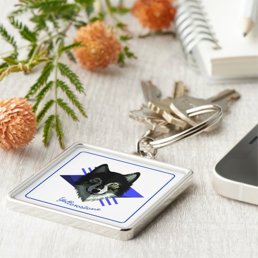 Schlüsselanhänger-Yellowstone-Wolf Schlüsselanhänger (Seite)