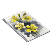 Schlüsselblume - Aquarellblumen Notizblock (Rechte Seite)