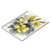 Schlüsselblume - Aquarellblumen Notizblock (Linke Seite)