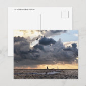 Schlüsselfischen im Westen bei Sonnenuntergang Postkarte (Vorne/Hinten)