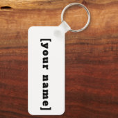 Schlüsselger schwarz weiss mit Deinem Namen Schlüsselanhänger (Rückseite)
