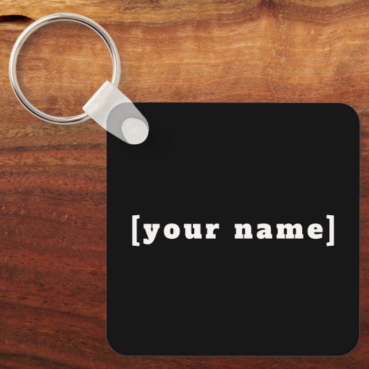 Schlüsselger schwarz weiss mit Deinem Namen Schlüsselanhänger (Vorderseite)
