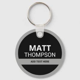 Schlüsselhalter mit dem Namen schwarz und weiß Schlüsselanhänger