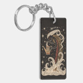 Schlüsselkette Aquarius Celestial Zodiac Art Schlüsselanhänger (Vorderseite links)