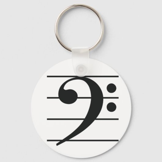 Schlüsselkette Bass Clef Schlüsselanhänger (Vorderseite)
