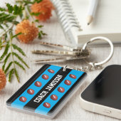 Schlüsselkette, Blau & Schwarz für Fußball-Trainer Schlüsselanhänger (Vorderseite rechts)