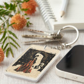 Schlüsselkette Capricorn Celestial Zodiac Art Schlüsselanhänger (Vorderseite rechts)