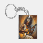 Schlüsselkette der afrikanischen Amerikanerin Schlüsselanhänger (Vorderseite links)