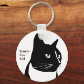 Schlüsselkette der Tuxedo-Katze Schlüsselanhänger (Vorderseite)