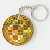 Schlüsselkette des goldenen Disco-Balls Schlüsselanhänger (Rückseite)
