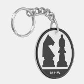 Schlüsselkette des kundenspezifischen Monogramms Schlüsselanhänger (Vorderseite links)