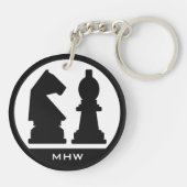 Schlüsselkette des kundenspezifischen Monogramms Schlüsselanhänger (Rückseite)