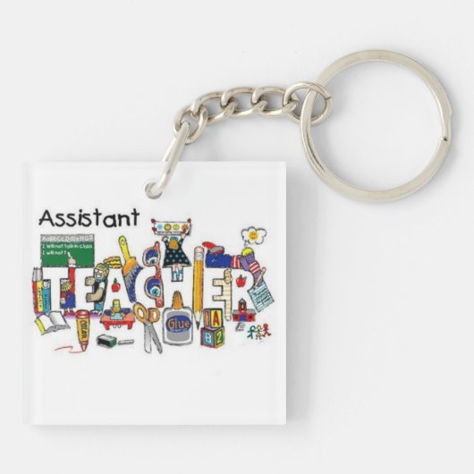 SCHLÜSSELKETTE "DOPPELTE DIE LIEBE FÜR DIE LEHRERH SCHLÜSSELANHÄNGER (Rückseite)