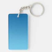 Schlüsselkette: DUNKELBLAUES OMBRE Schlüsselanhänger (Rückseite)
