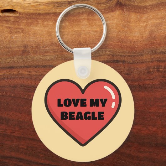 Schlüsselkette für Beagle Schlüsselanhänger (Rückseite)