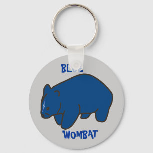 Schlüsselkette für blaue Wombat Schlüsselanhänger