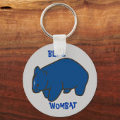 Schlüsselkette für blaue Wombat Schlüsselanhänger (Vorderseite)