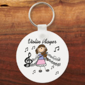 Schlüsselkette für brünette Violine Schlüsselanhänger (Vorderseite)