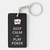 Schlüsselkette für CALM & PLAY POKER behalten Schlüsselanhänger (Rückseite)