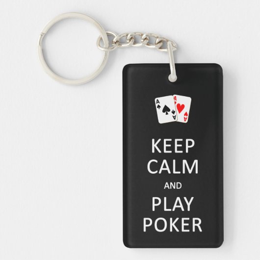 Schlüsselkette für CALM & PLAY POKER behalten Schlüsselanhänger (Vorderseite)