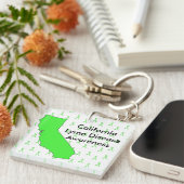 Schlüsselkette für das Bewusstsein von Lyme-Erkran Schlüsselanhänger (Vorderseite rechts)