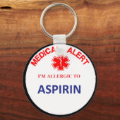Schlüsselkette für die Asprin Drug Allergie Schlüsselanhänger (Vorderseite)