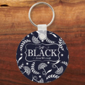 Schlüsselkette für die schwarze Geschichte Schlüsselanhänger (Rückseite)