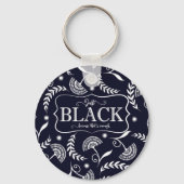 Schlüsselkette für die schwarze Geschichte Schlüsselanhänger (Rückseite)