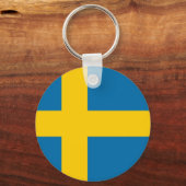 Schlüsselkette für die schwedische Flagge Schlüsselanhänger (Vorderseite)