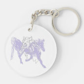 Schlüsselkette/ Für einen, der Pferde Liebe Schlüsselanhänger (Rückseite)