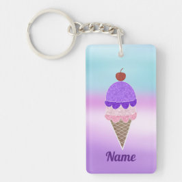 Schlüsselkette für Eiskrem - Personalisiert Schlüsselanhänger