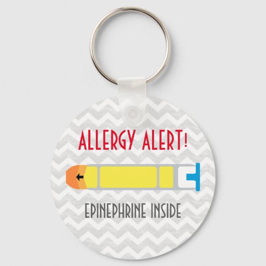 Schlüsselkette für Epinephrine Allergie Schlüsselanhänger (Vorderseite)